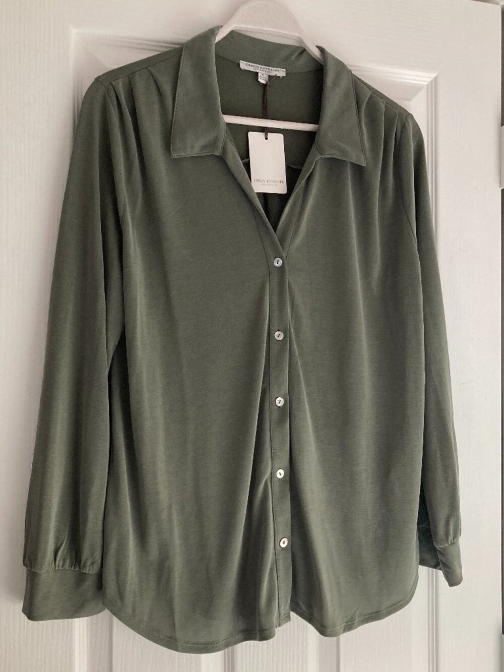 Green Envelope Olive Top XL - NWT